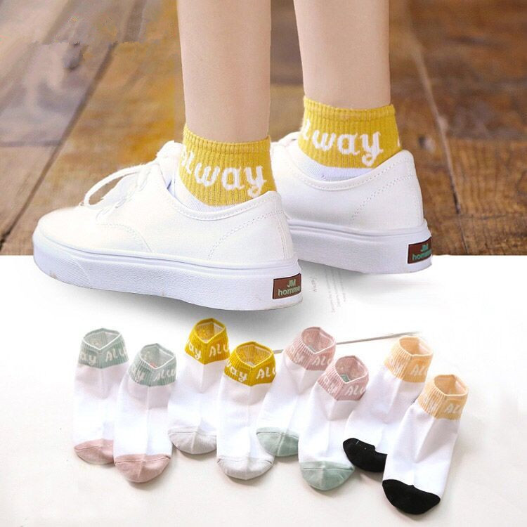 [Online Store Supply] Women's Socks Korean Style Candy Color Solid Color Women's Socks Short Korean Cotton Boat Socks Women Street Vendor Stocks