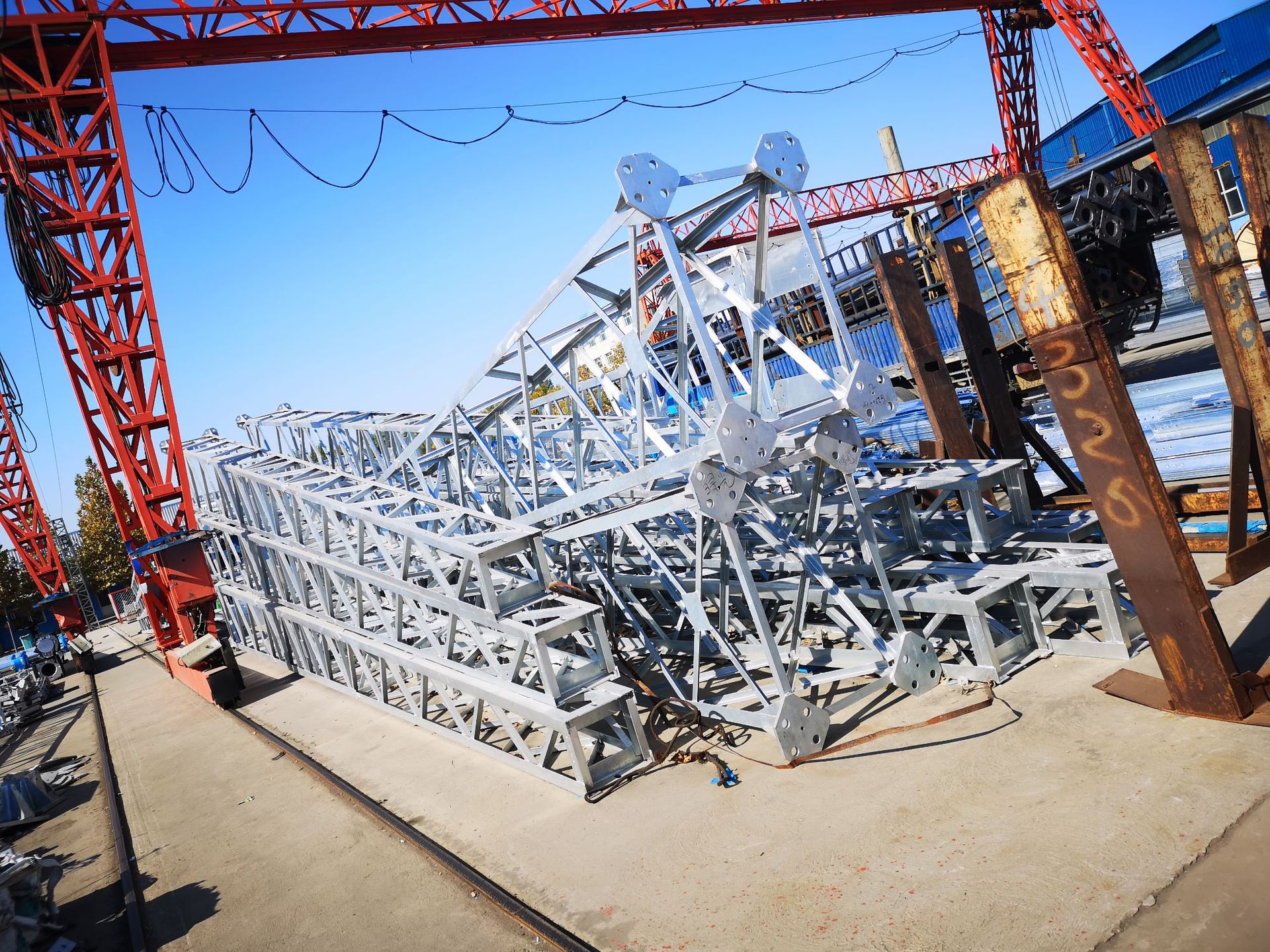 定制高铁角钢格构式桥钢柱 g200/12 g250/12 源头厂家 担保交易