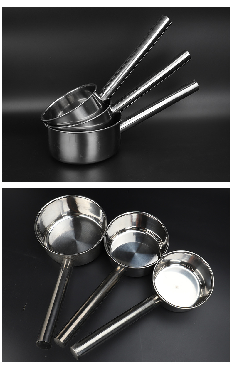 厂家批发201不锈钢水勺 加厚平底勺厨房盛汤大勺家用水舀子水瓢壳