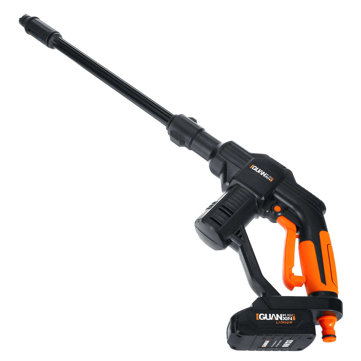 20v无线锂电洗车器充电洗车短枪杆洗车机枪杆枪头可调快插枪杆厂