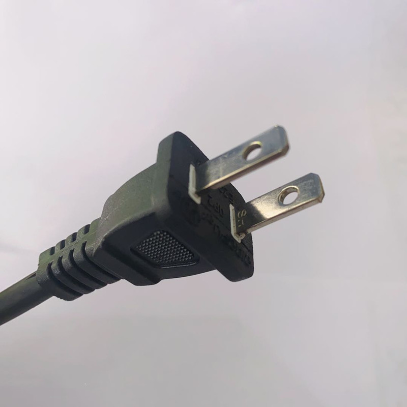 跨境110v二插头 美标美规美式电源线接头二扁插 3芯电源线插头
