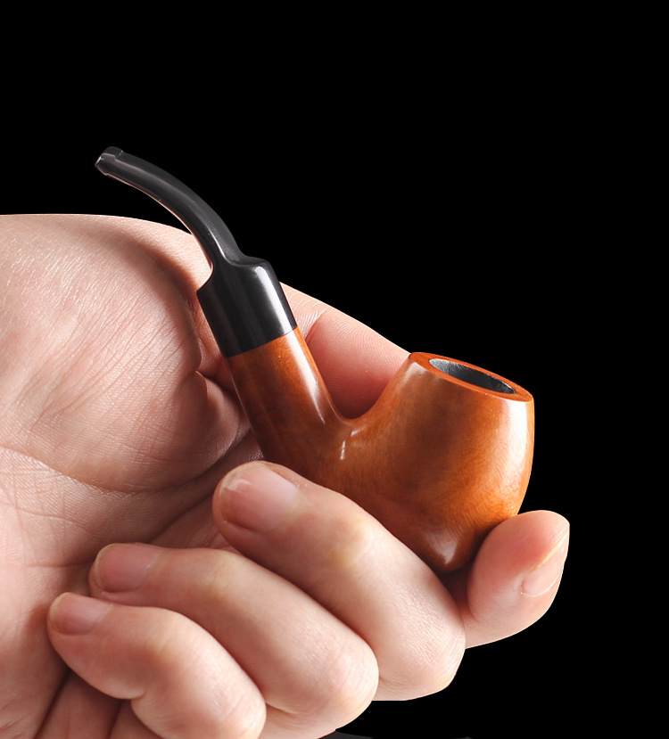烟斗男士老式实木烟斗石楠木烟斗烟丝烟锅老式旱烟斗过滤