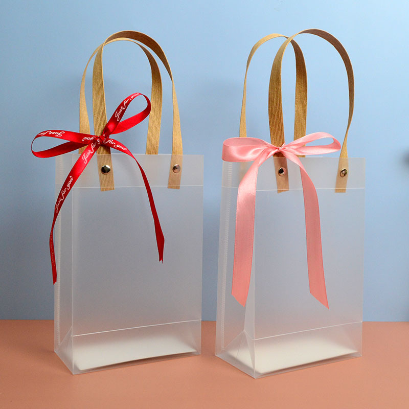 礼品袋pvc袋半透明磨砂塑料手提袋伴手礼回礼包装袋印logo