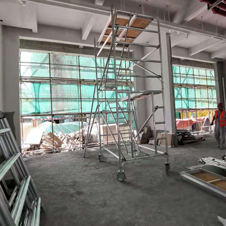 脚手架厂家供铝合金移动脚手架 h架 室内外登高检修工作平台批发
