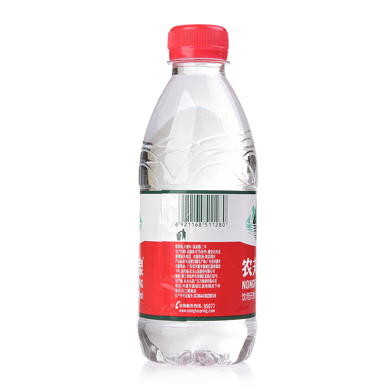 农夫山泉天然矿泉水380ml箱24支便携小瓶饮用水广东包邮