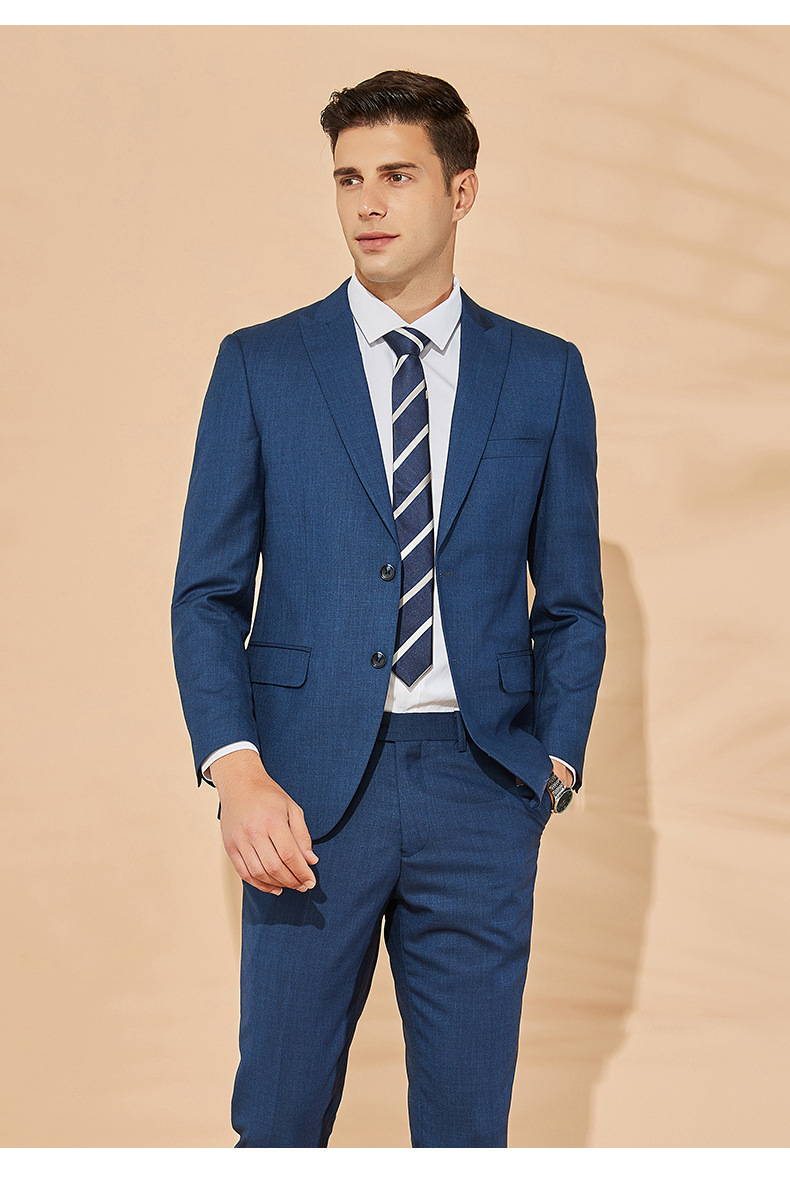 厂家直销职业免烫抗皱西装银行工装商务西服4s店工服套装一件代发