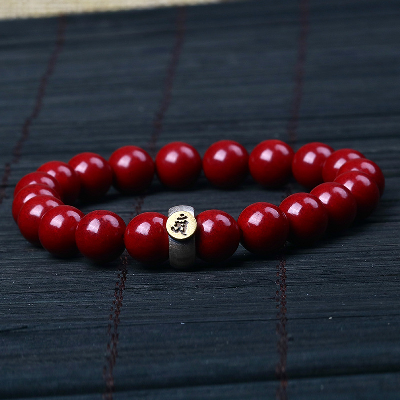 高含量朱砂手链男女款紫金砂转运珠十二生肖本命佛手链朱砂手串