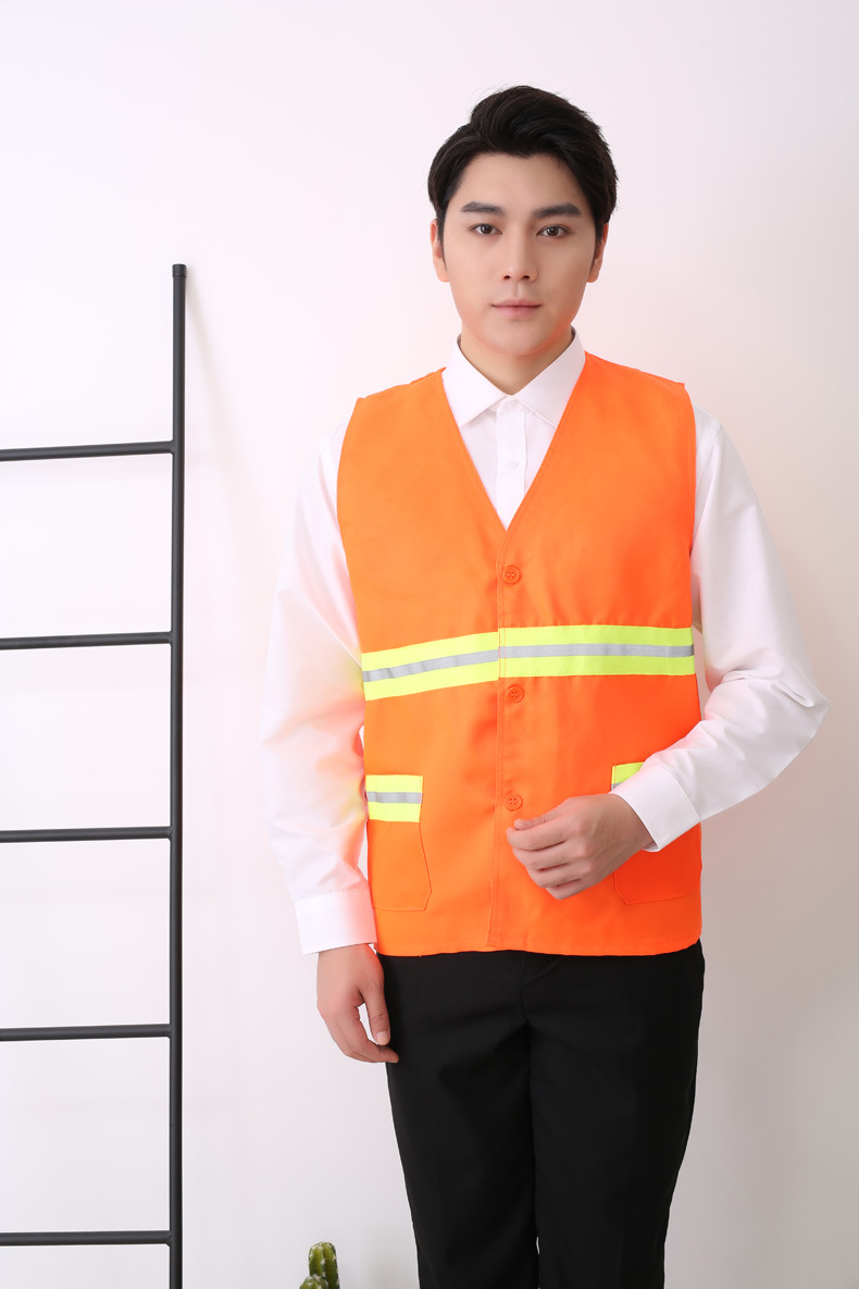 环卫清洁工马甲道路交通反光条马夹施工工人多口袋工作服背心印字