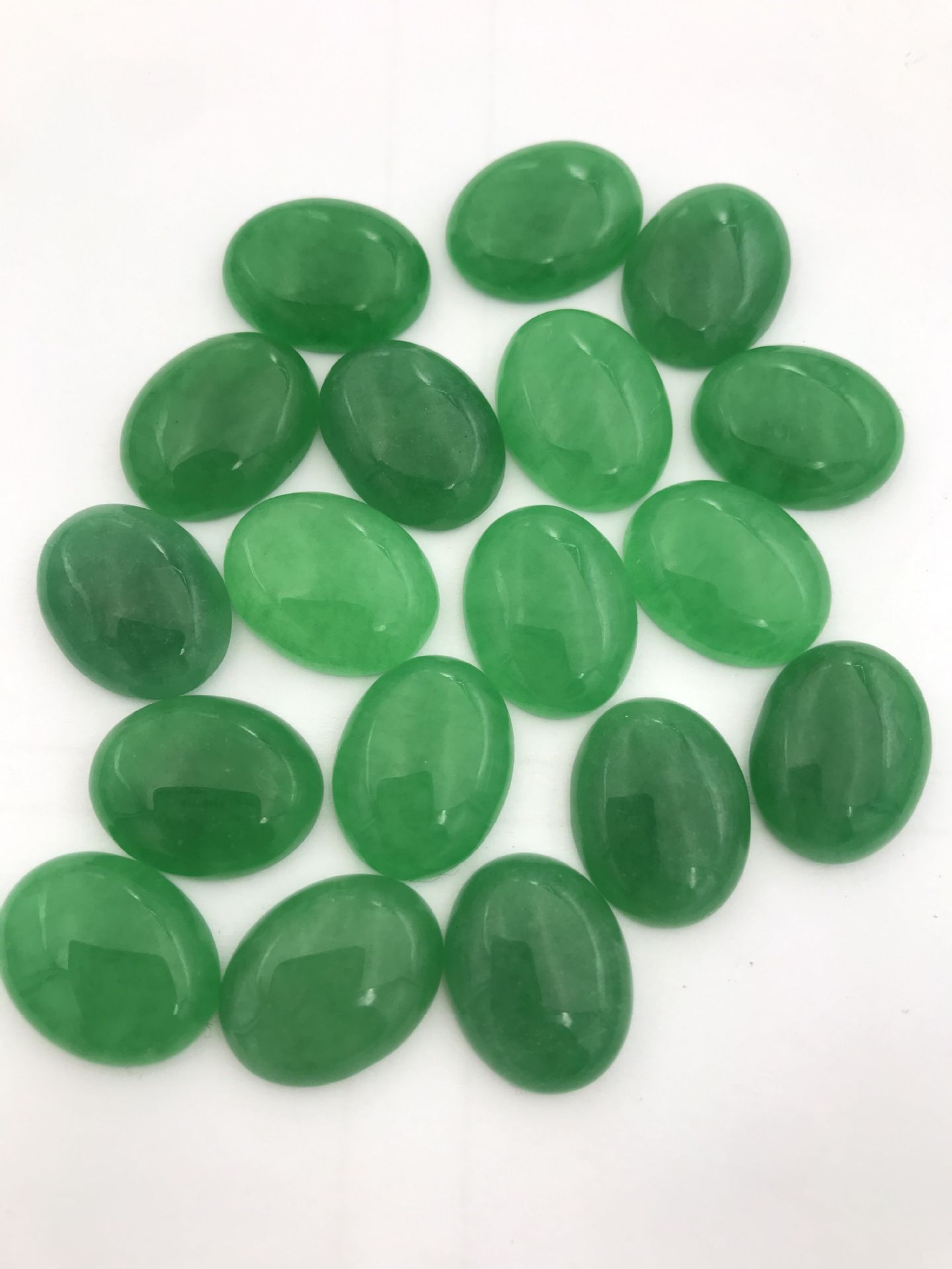 首饰diy染色绿玉髓旦面1418