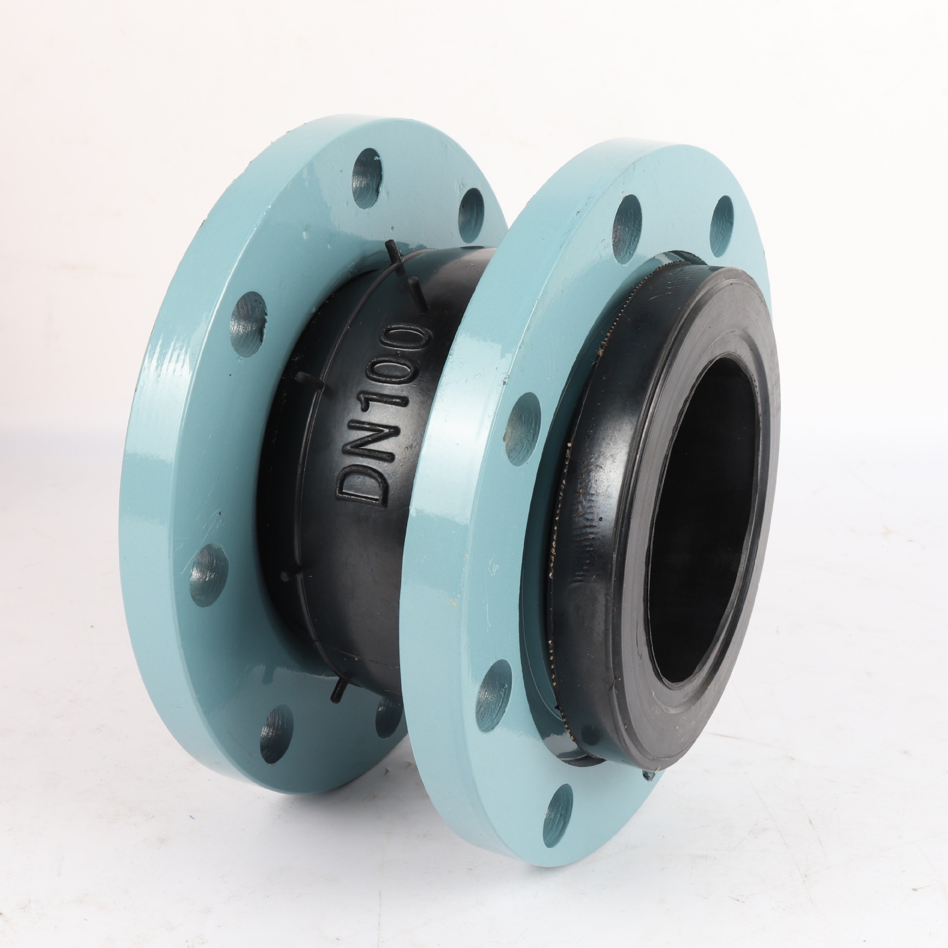 可曲饶单球体橡胶减震接头 jgd法兰柔性橡胶软连接dn80dn100