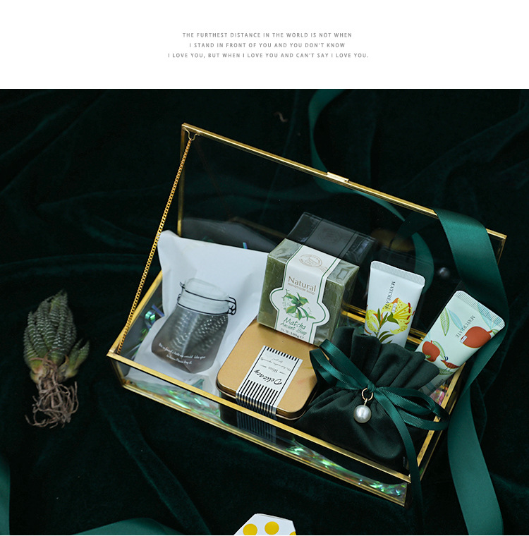 ins梦幻玻璃盒女士伴手礼礼盒妇女节送员工的礼品