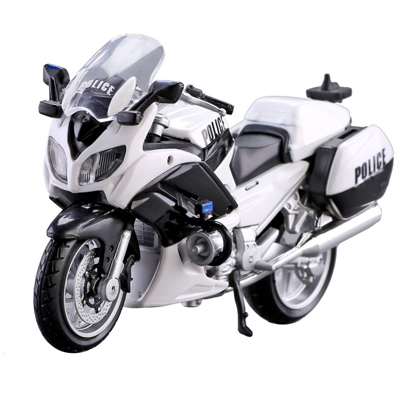 美驰图1:18雅马哈警车合金益智儿童玩具送礼佳品成人收藏摆件
