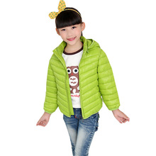 童装新款儿童棉衣中小童活帽轻薄款棉服 男女童韩版保暖外套