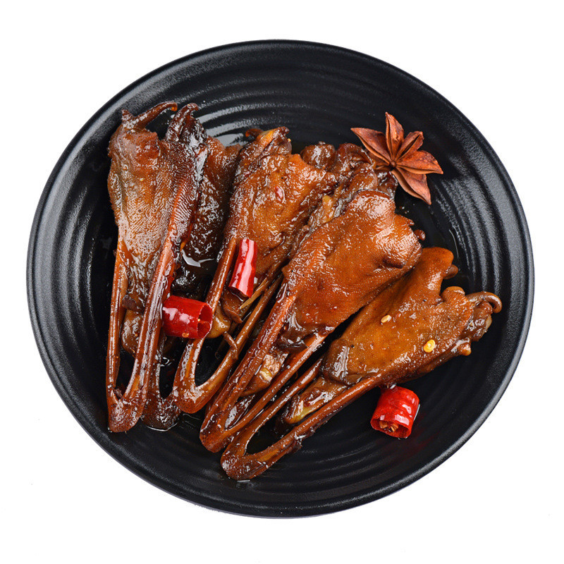 麻辣鸭头1袋4只熟鸭头香辣武汉鸭头黑鸭甜辣味厂家零食