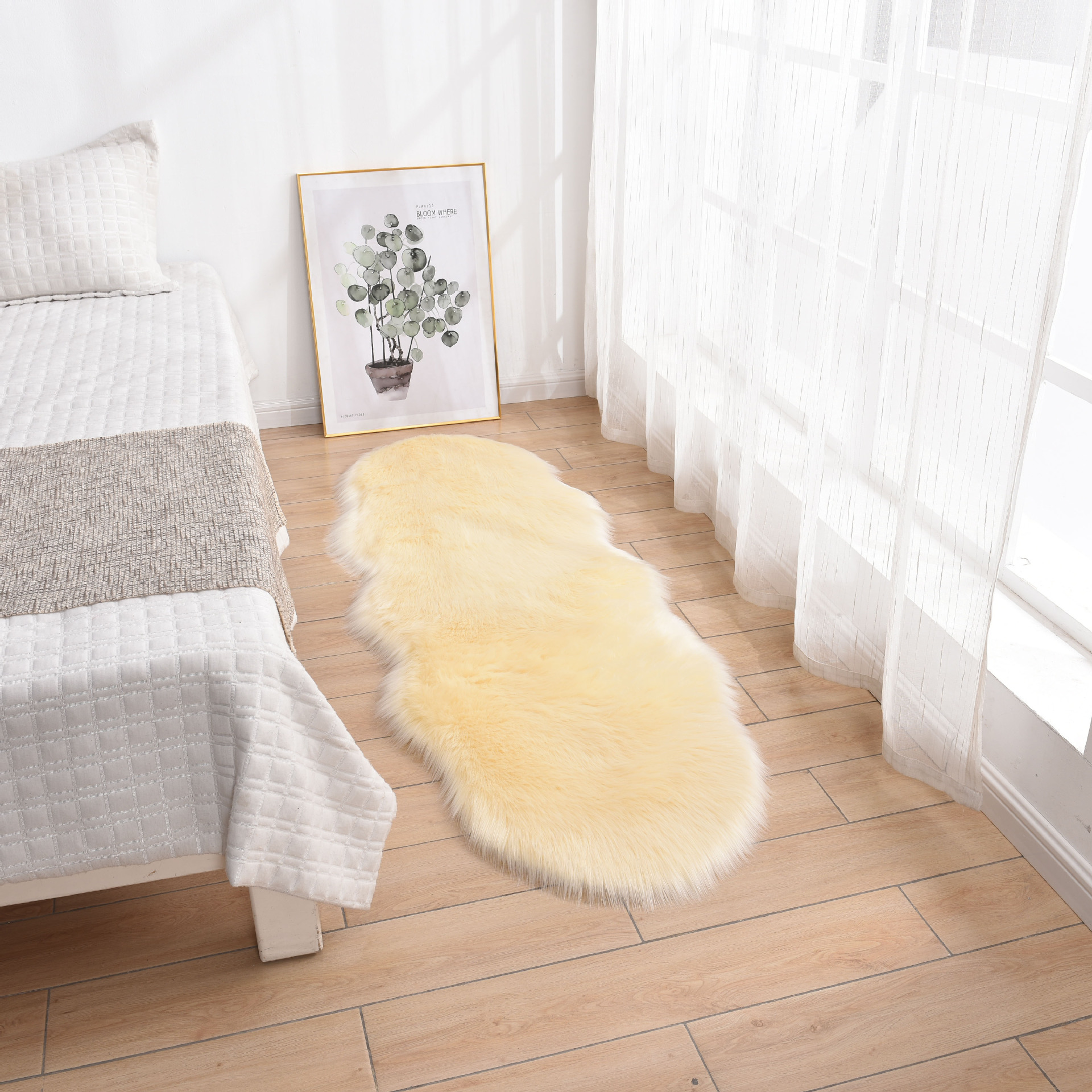 Modern Minimalist Plush Carpet Living Room Carpet Window Cushion Bedside Mats Coffee Table Wool-like Carpet Wholesale