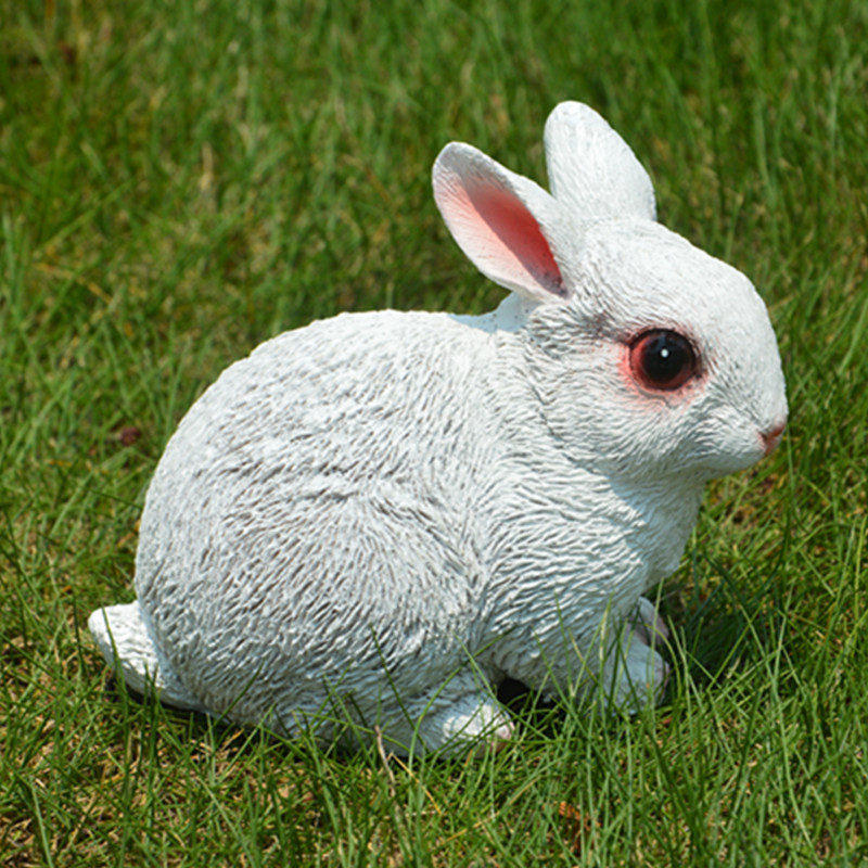 跨境货源仿真兔子模型摆件树脂工艺品苔藓微景观设计 盆栽装饰品
