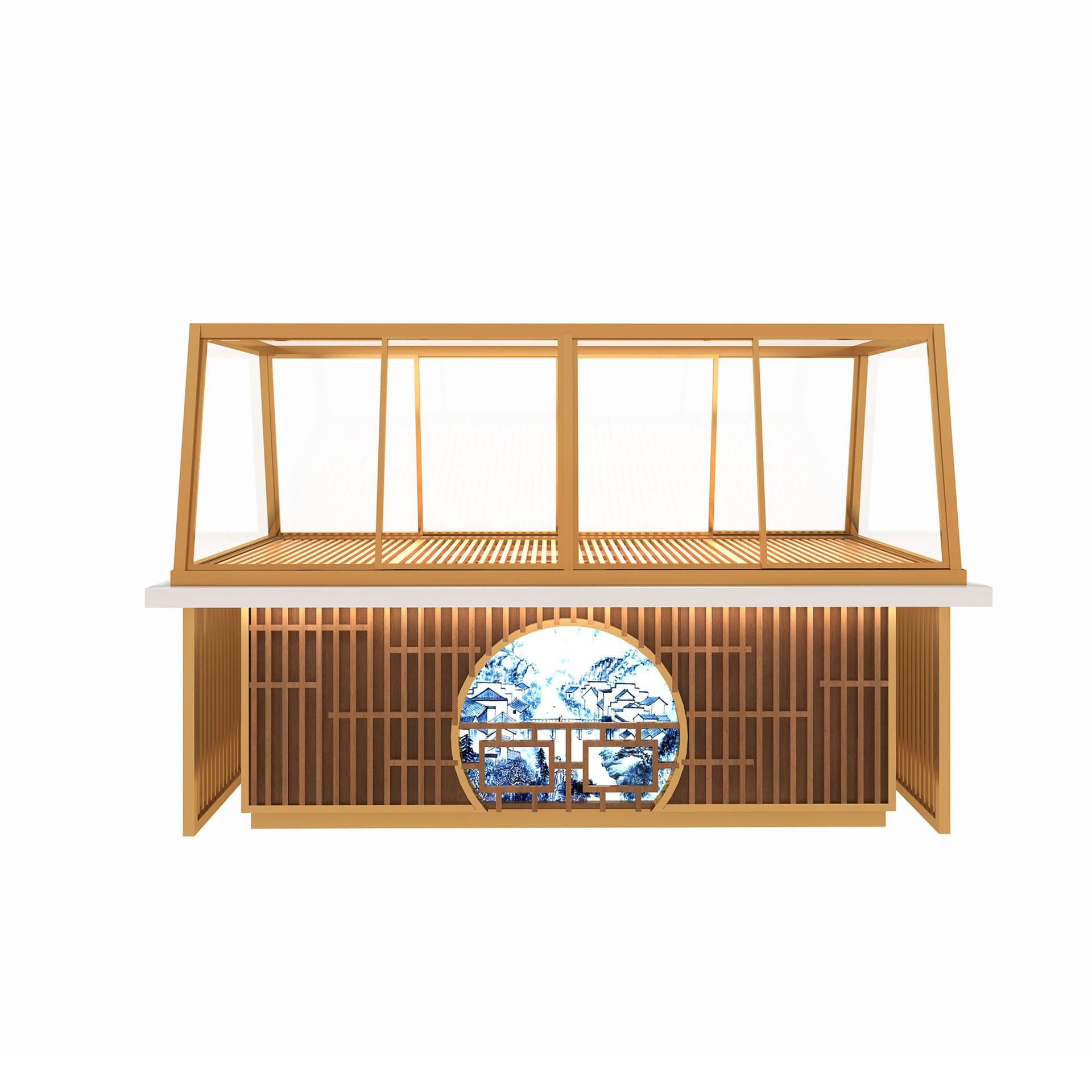 杭州展柜厂家 中式面包中岛柜 蛋糕展示柜和面包展示柜定制