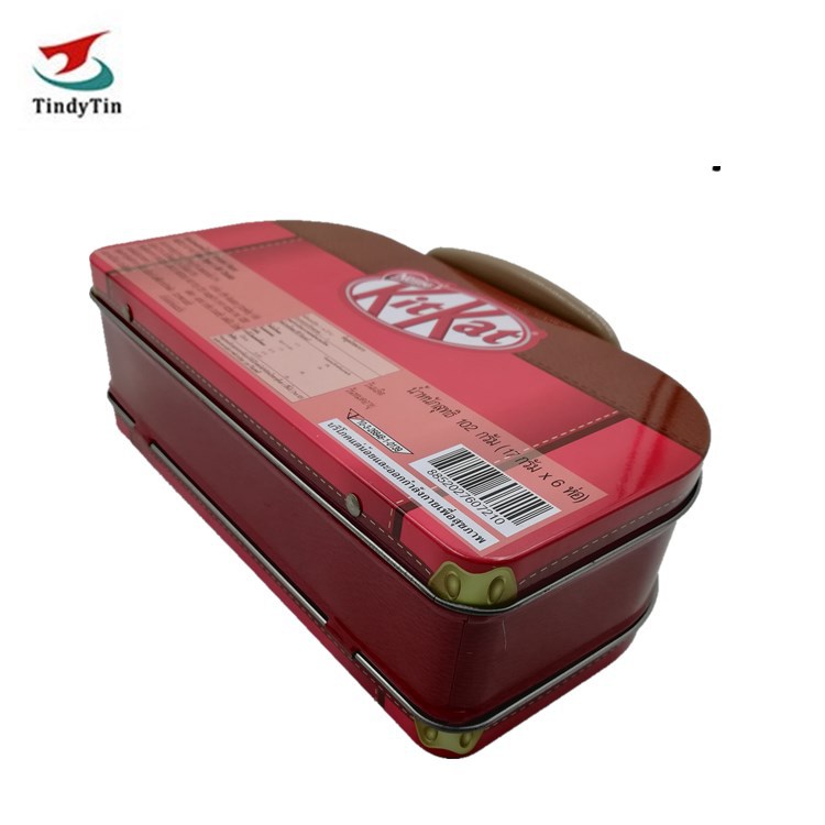d形午餐铁盒异形马口铁午餐盒提手金属午餐盒小零食包装铁盒