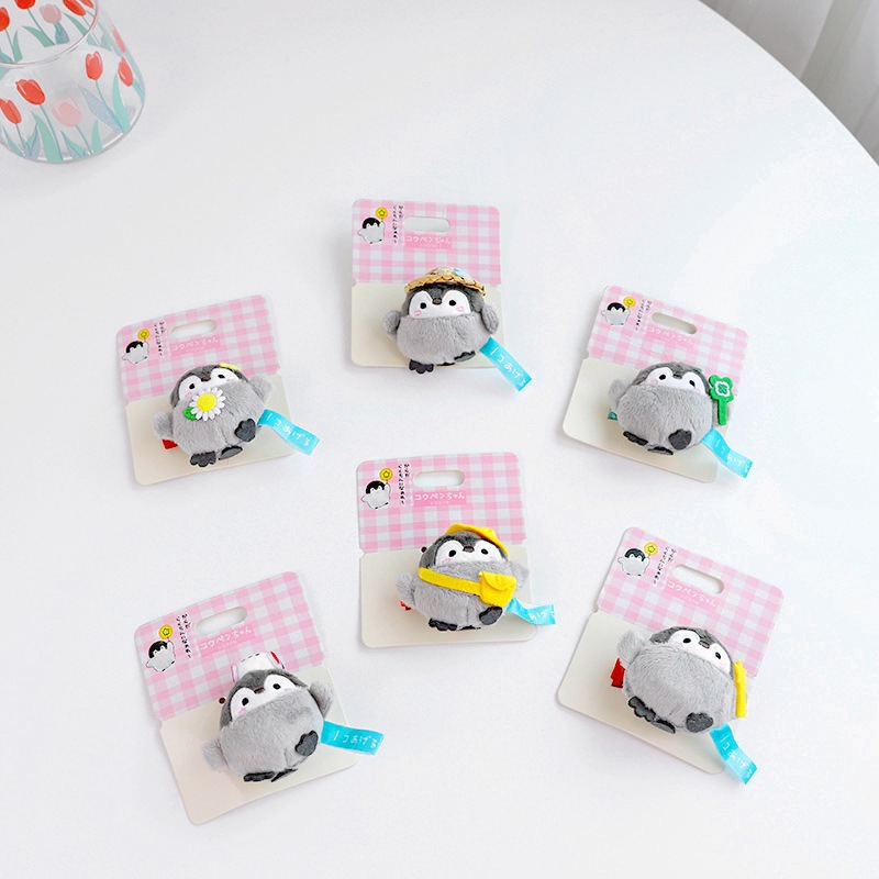 日系人气可爱小企鹅毛绒发夹ins风少女心软妹bb夹发饰头饰礼物萌