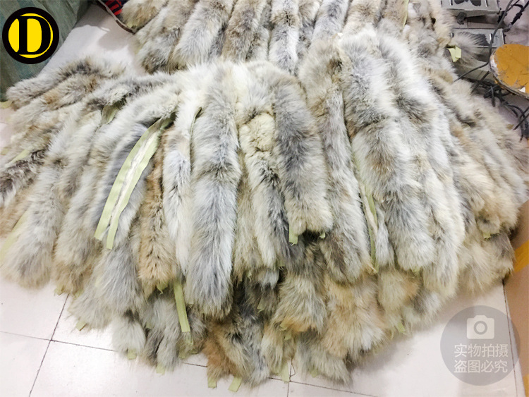 貉子毛领子平湖羽绒服毛领星星款派克服大毛领真毛大帽领-阿里巴巴