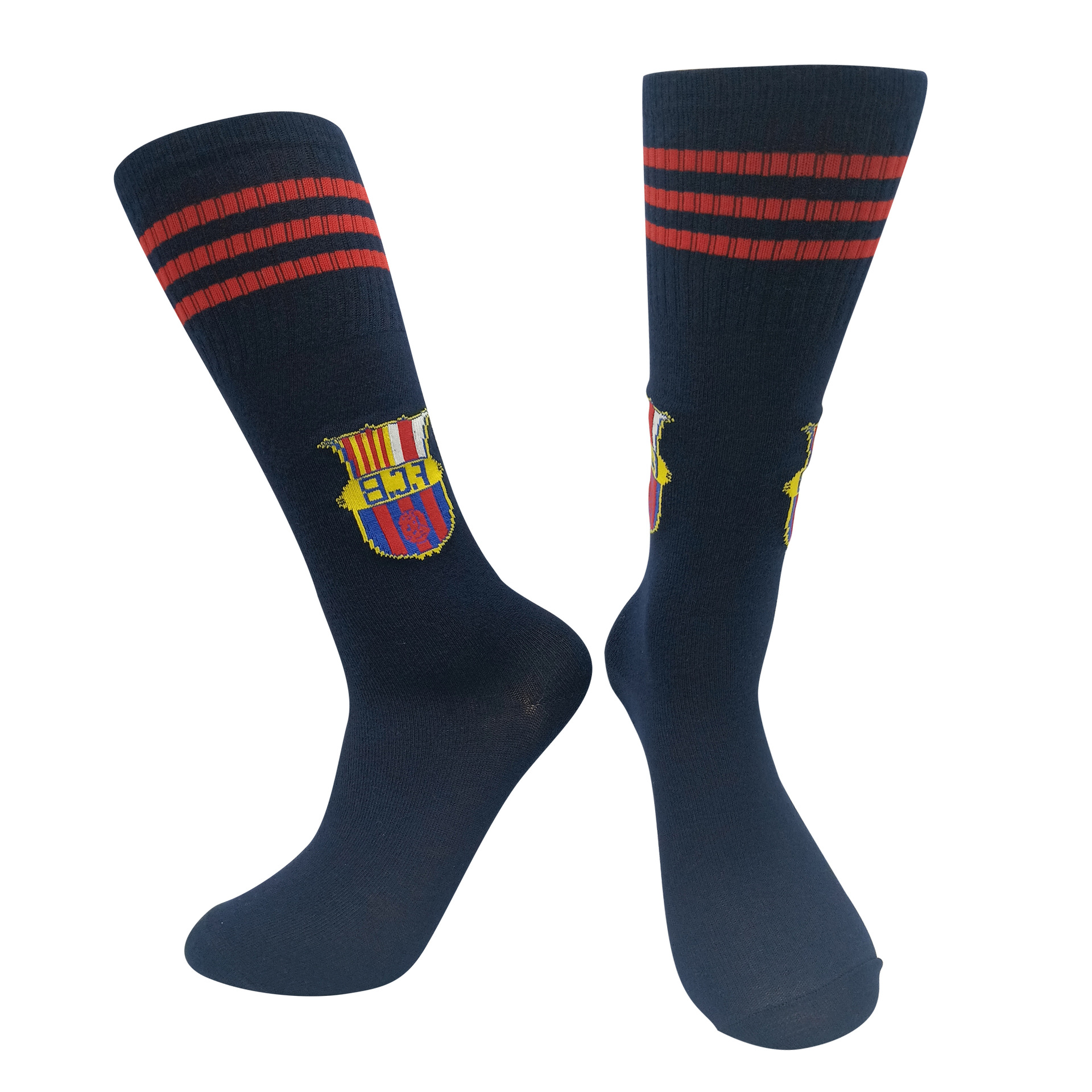 平针儿童长筒足球袜 防滑吸汗条纹国家队俱乐部球袜