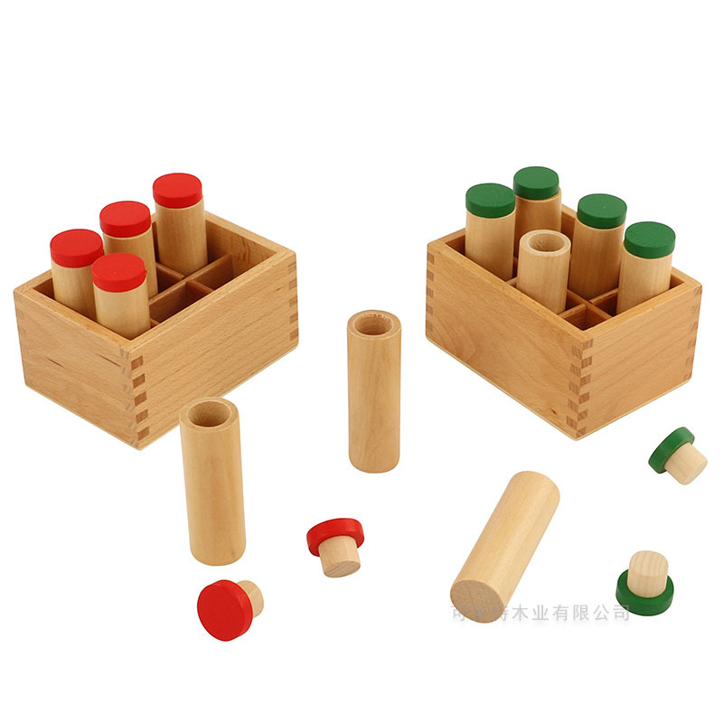 蒙氏教具专业版感官音桶听筒蒙台梭利教具早教中心专用教具