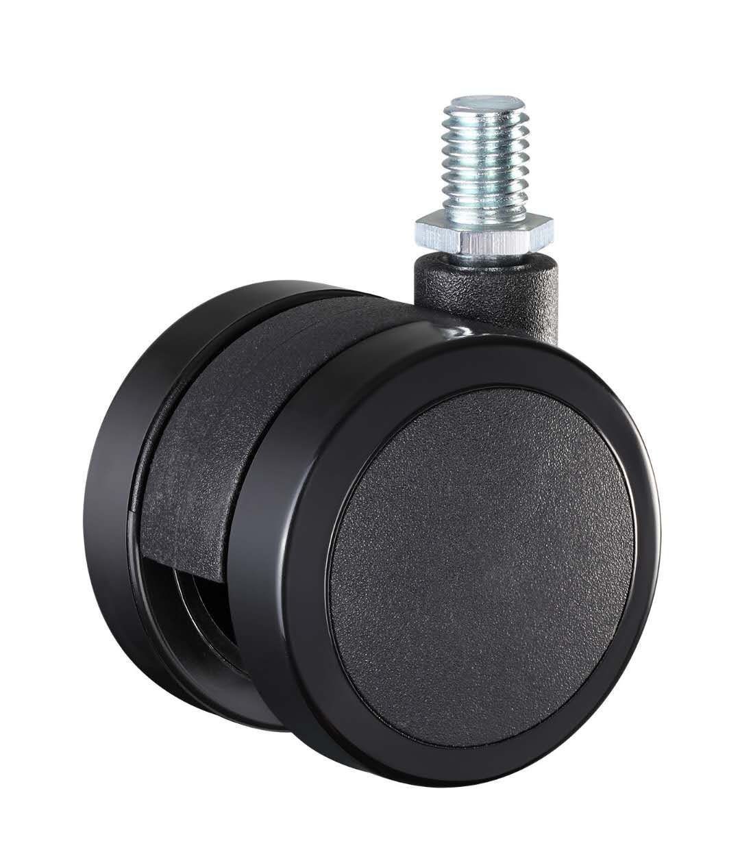 1~2寸m8/m10螺杆尼龙万向轮静音家具脚轮办公椅轮子转椅轮婴儿床