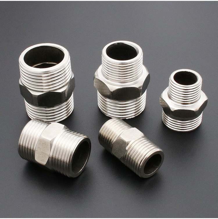 对丝4分6分1寸不锈钢四分变径加长六角铜内接头直接延长加厚配件