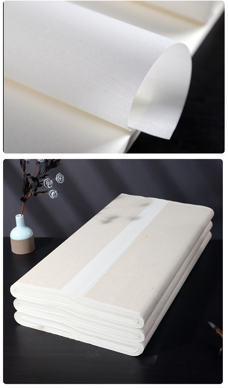 宣纸半生半熟批发书法作品纸国画工笔画三四六尺生宣熟宣初学