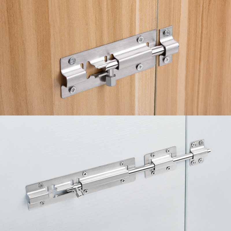 加厚不锈钢插销门扣门栓木门插销防盗插销锁卫生间明装门插销