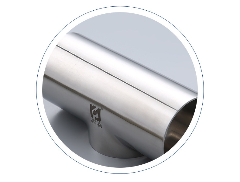 不锈钢304 316l食品级卫生级焊接平口三通同径内外抛光φ19-219