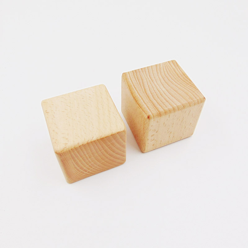 厂家供应新款益智diy积木 荷木榉木方块 正方体木块 批发定制