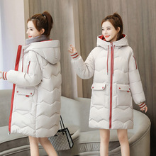 2021冬季女式棉服中长款韩版宽松大码厚棉衣外贸女装冬装棉袄潮
