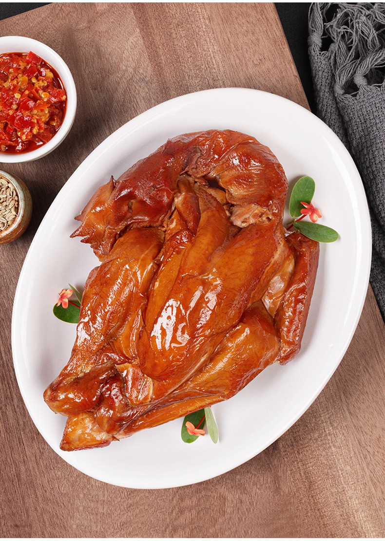 批发调味凉菜整只卤味烧鸡 冷冻真鲜见老关东手撕鸡肉烧鸡650g