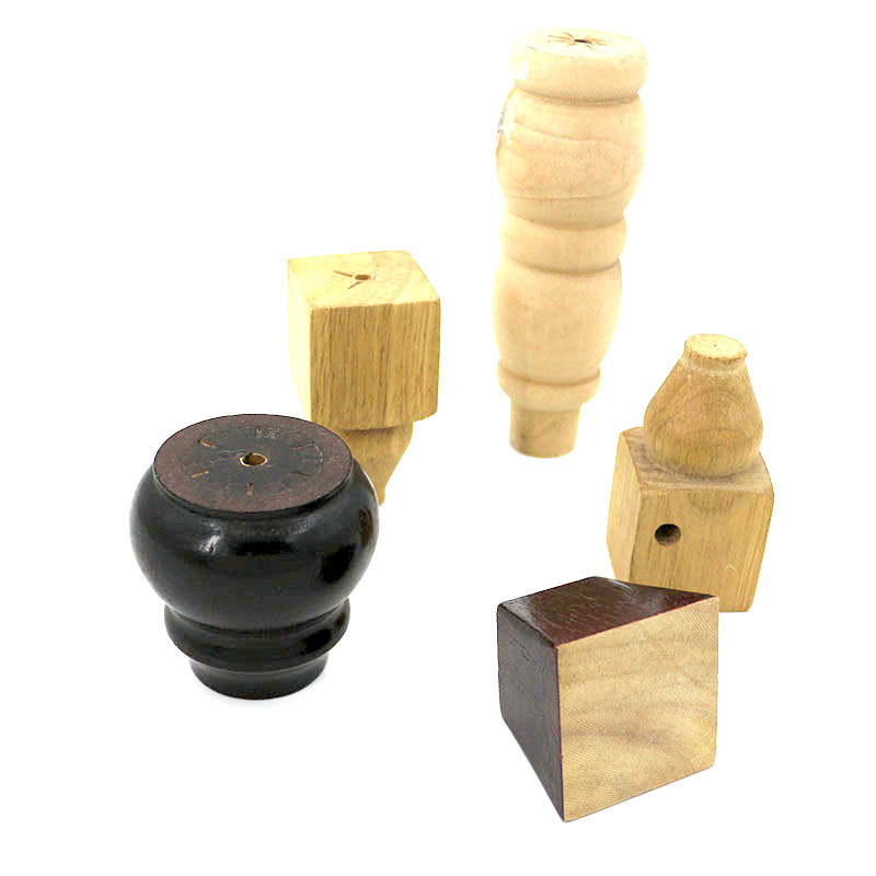 厂家供应实木沙发脚新中式椅子脚台脚餐椅脚家具配件葫芦木脚定制