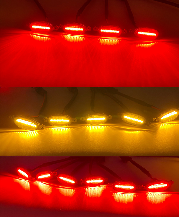 适用于ford福特f150猛禽中网小黄轮眉灯红光皮卡越野车改装led灯