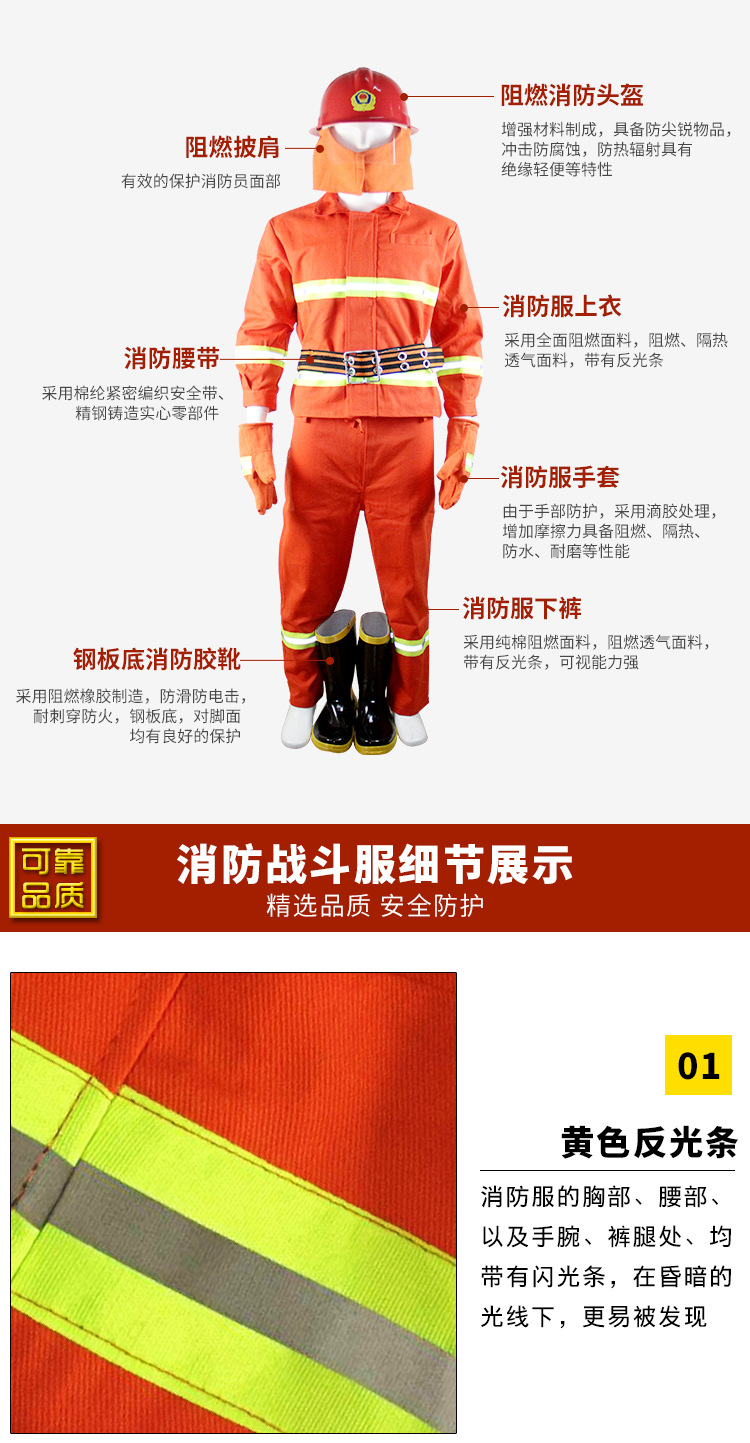消防服97战斗服阻燃隔热服消防员灭火防火防护消防服微型站五件套