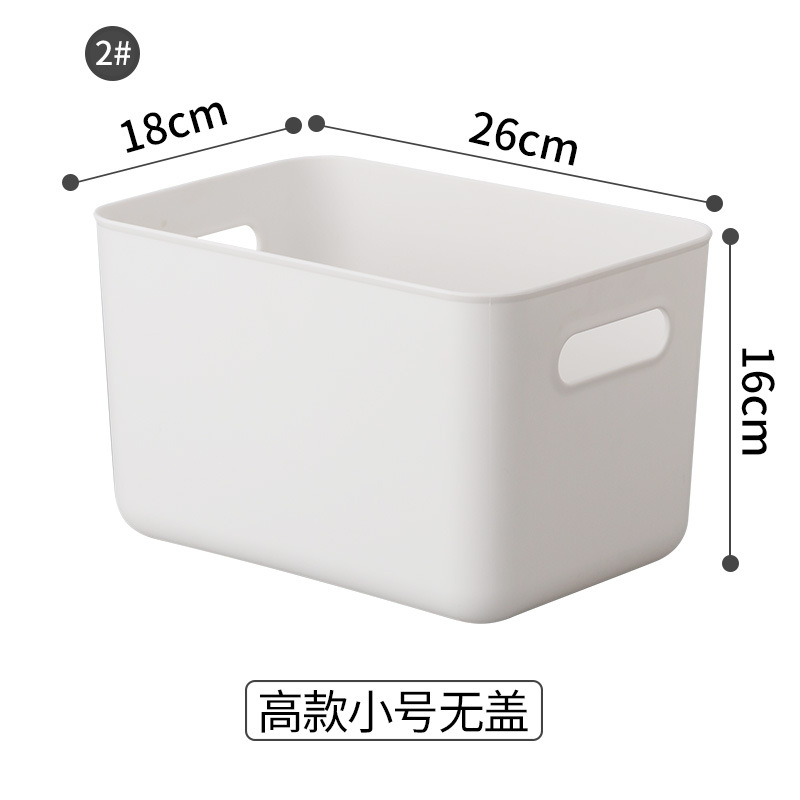 White Storage Box Desktop Cosmetics Clothes Sundries Storage Box Household Large and Small Sizes Plastic Storage Basket