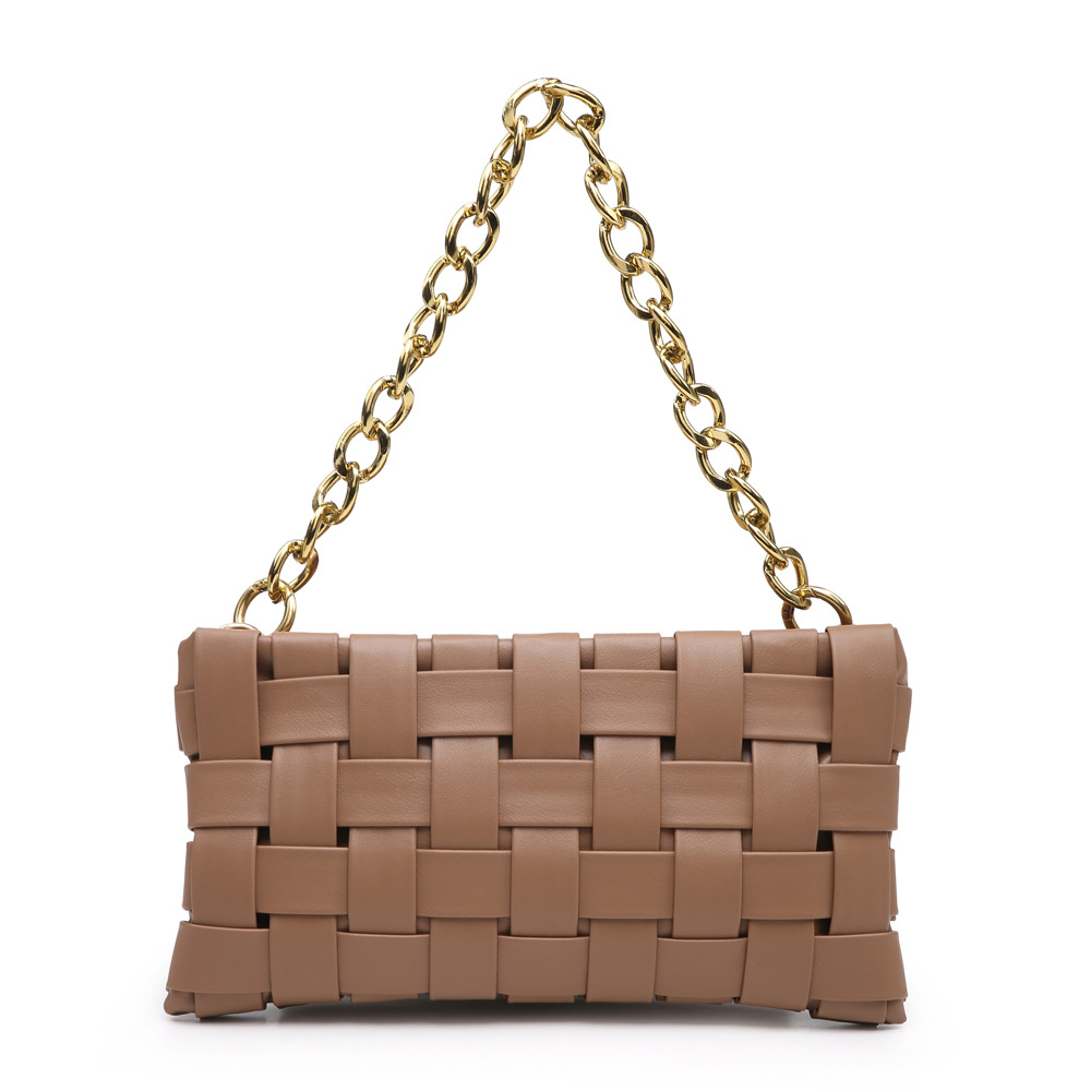 跨境爆款女包2020秋冬新款欧美时尚大牌b家编织单肩包链条斜跨包