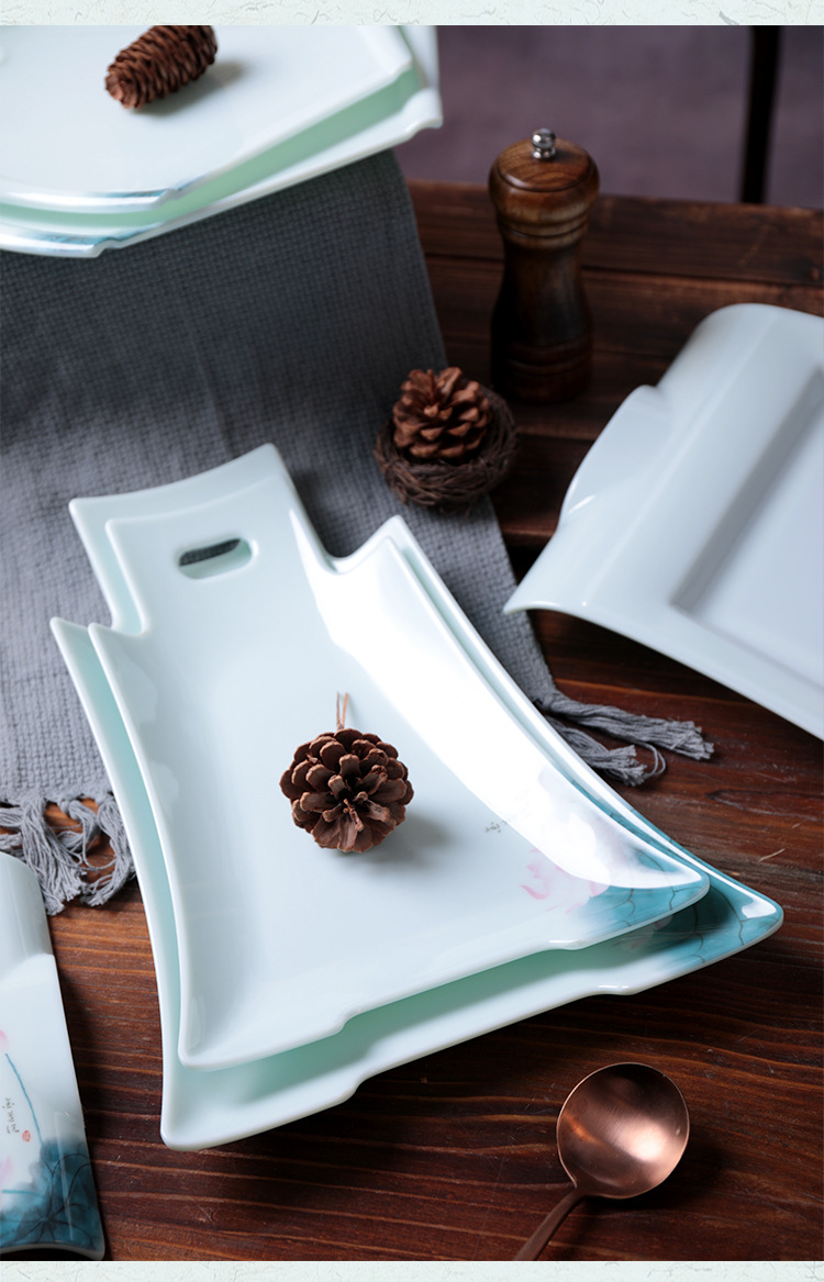 中式密胺扇形盘商用甜品水果盘酒店婚庆宴会聚餐仿瓷海鲜扇贝餐盘