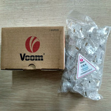 VCOM唯康六类非屏蔽水晶头PLU456-1千兆二叉RJ45水晶头
