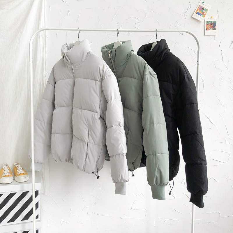 Men's Cross-Border Loose Cotton Padded Jacket Imitation down Cotton Coat Jacket Hong Kong Style Couple Art School Young Men's Cotton-Padded Clothes