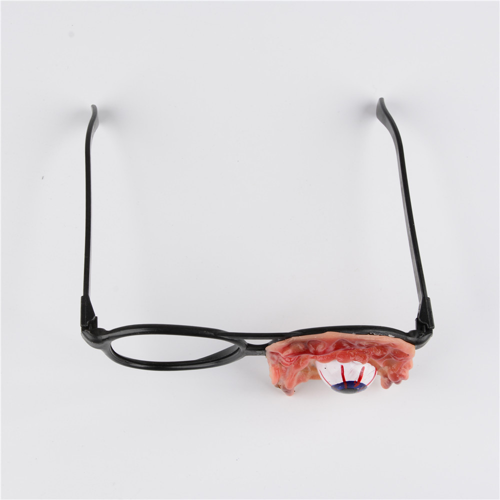 万圣节眼球搪胶眼镜 儿童节吓人整蛊恶搞玩具 化妆舞会表演用品