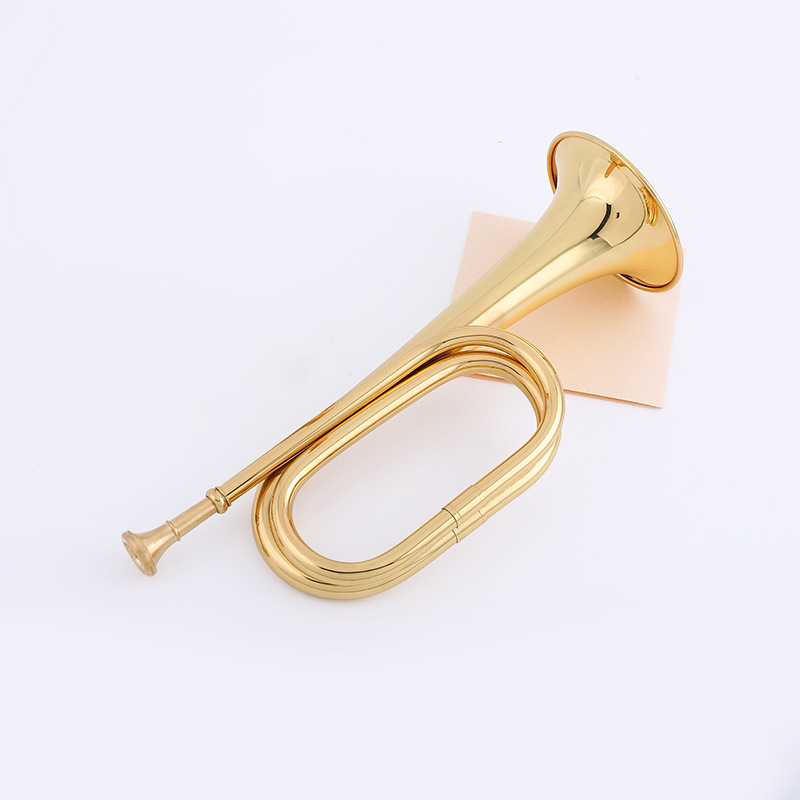 厂家批发乐器吹号冲锋号老式军号小号红军漆金喇叭黄铜