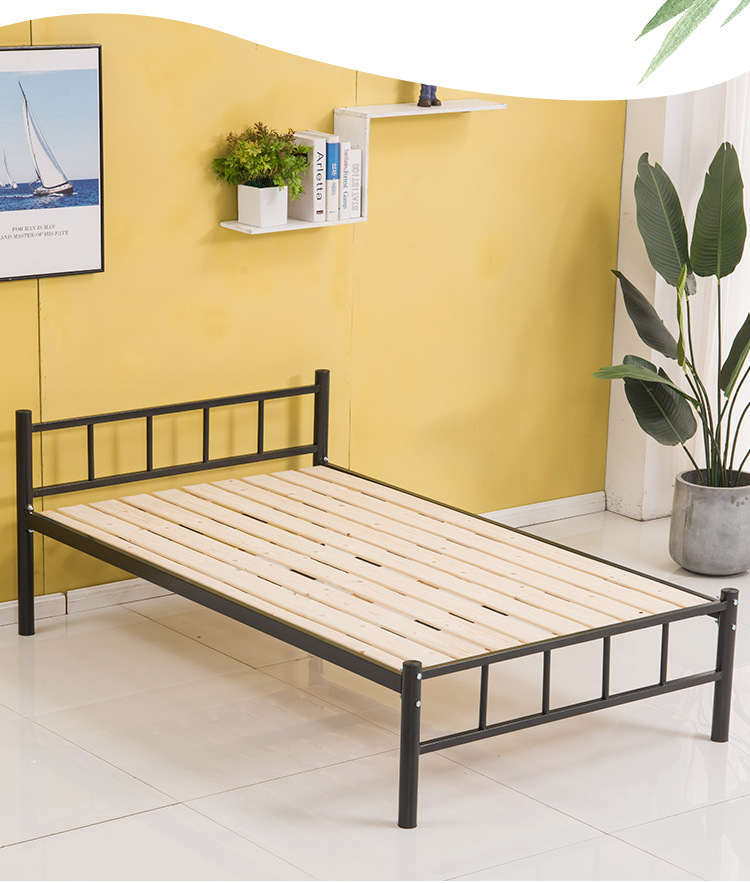 2米成人学生员工宿舍床现代简约单人铁架床