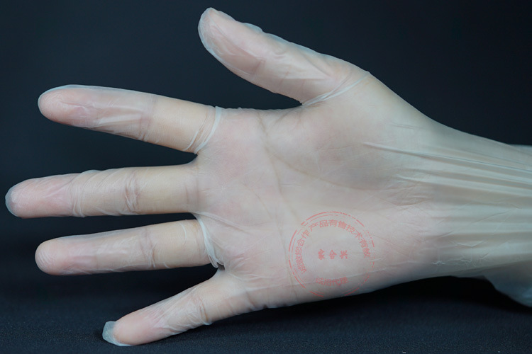 纹绣一次性手套乳胶白色弹力橡胶美容透明50支盒装pvc手套无粉l码