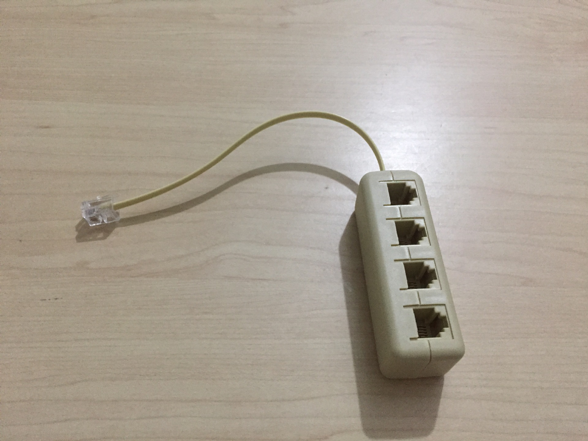 电话一分四分线器 电话分配器 电话一拖四 电话1分4转接线 分支器