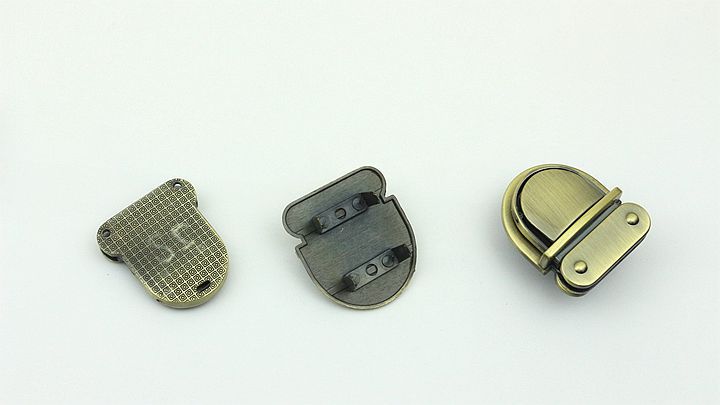 箱包五金配件包插锁皮包配件锁扣背包手袋圆头锁箱包金属锁插锁扣