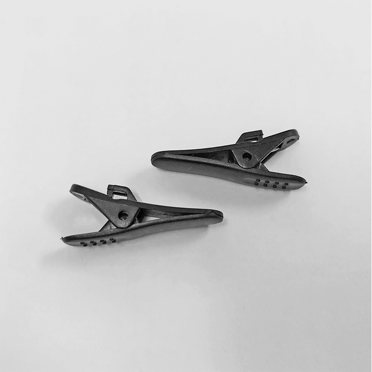 厂家直销蓝牙耳机线夹耳机线夹子 长嘴塑胶鳄鱼夹子mp3领口夹现货