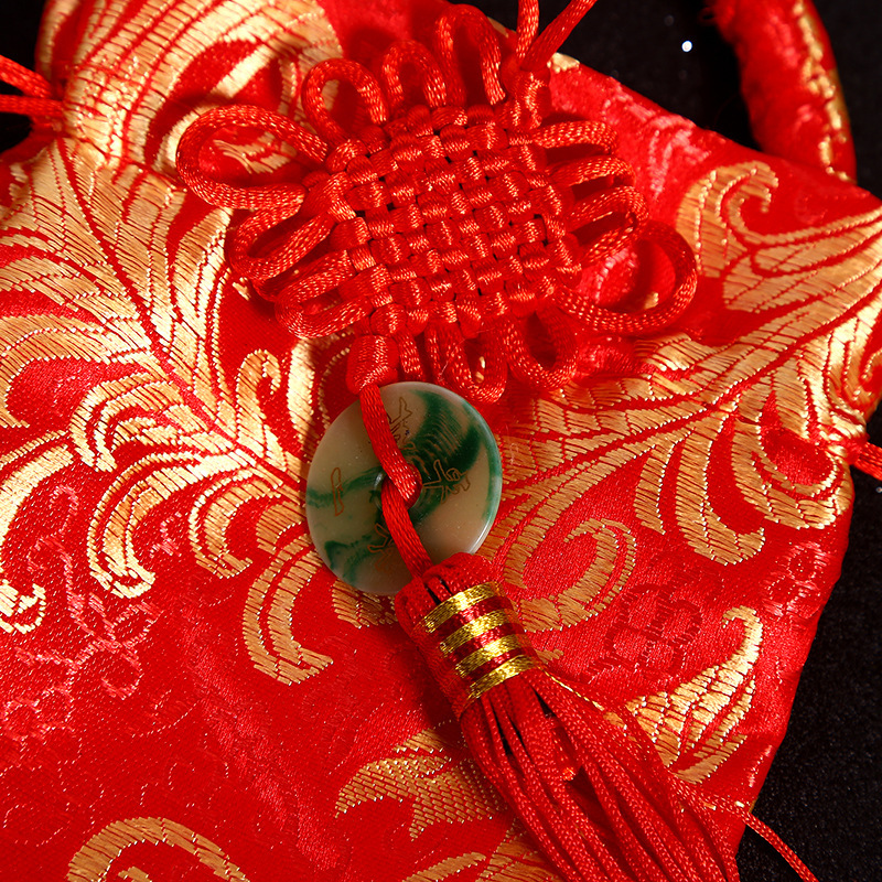 Square Chinese Style Wedding Candy Bag New Year Spring Festival Red Blessing Bag Wedding Back-to-Door Gift Red Shopping Tote Bag